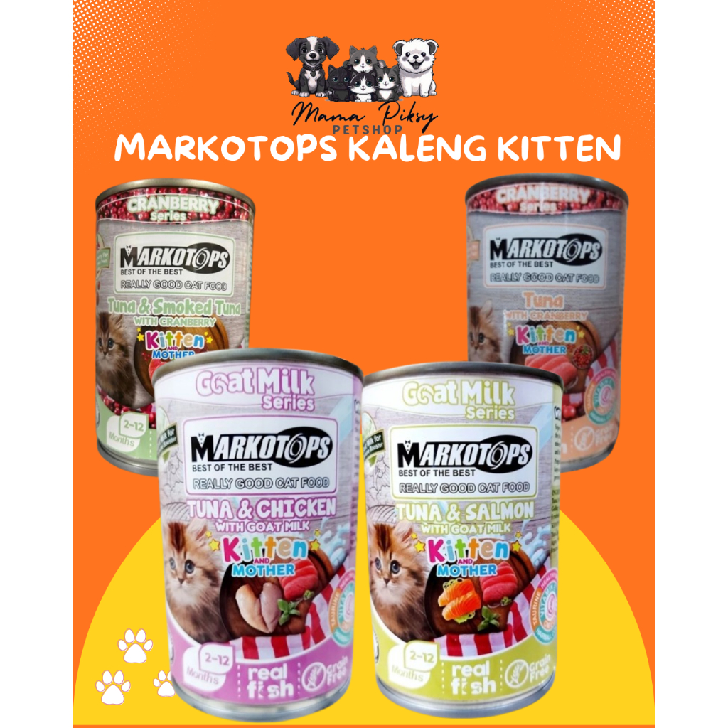 MAMA PIKSY MAKANAN BASAH KALENG KITTEN 400 GR MARKOTOPS/MAKANAN KALENG KITTEN MARKOTOPS KALENG