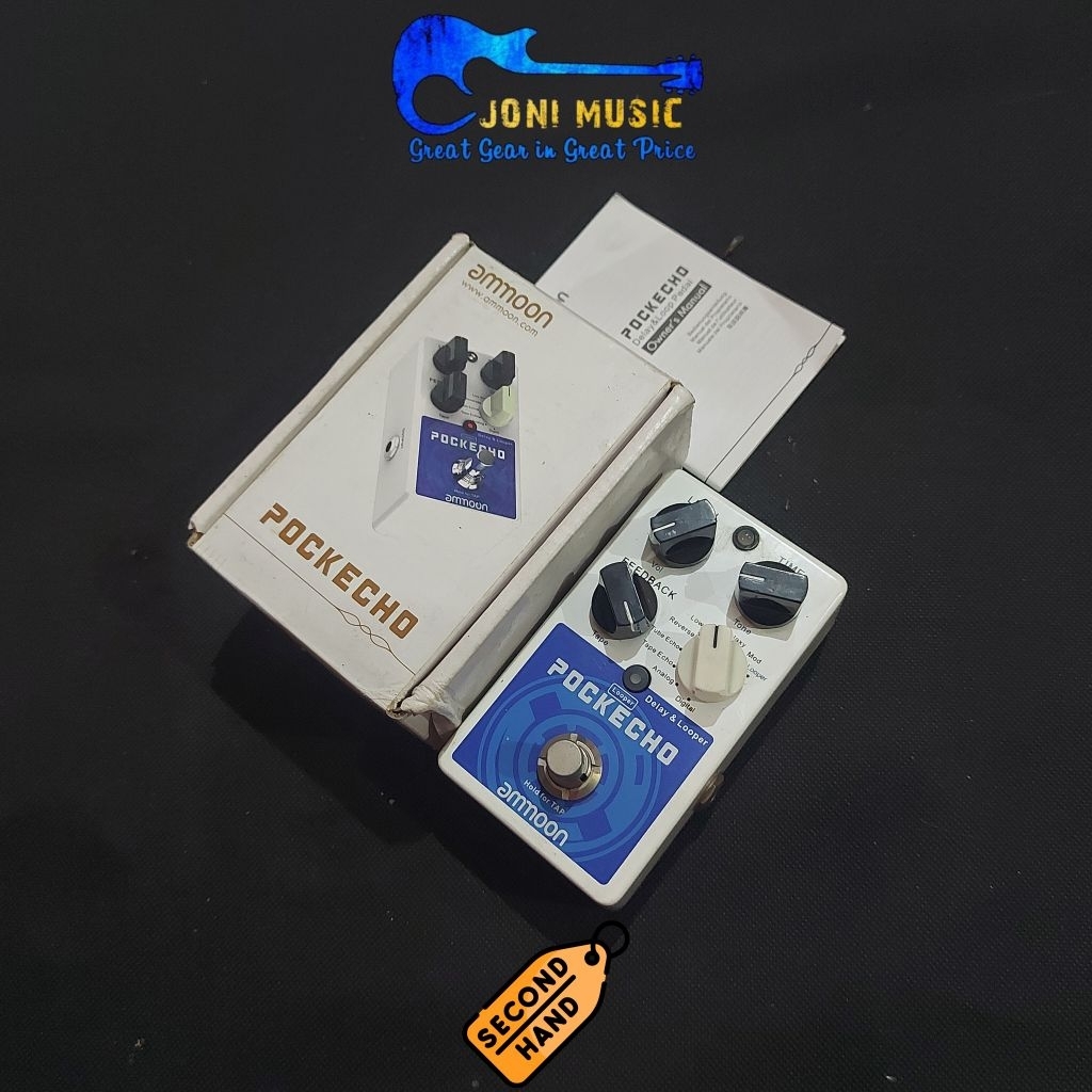 Efek Gitar Ammoon Pockecho 8 Delay 1 Looper in 1 Pedal