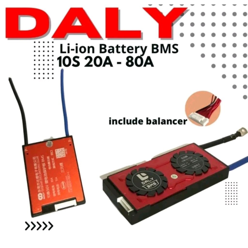 Li-ION BMS Daly 10S 36V Waterproof 20A-80A type Common