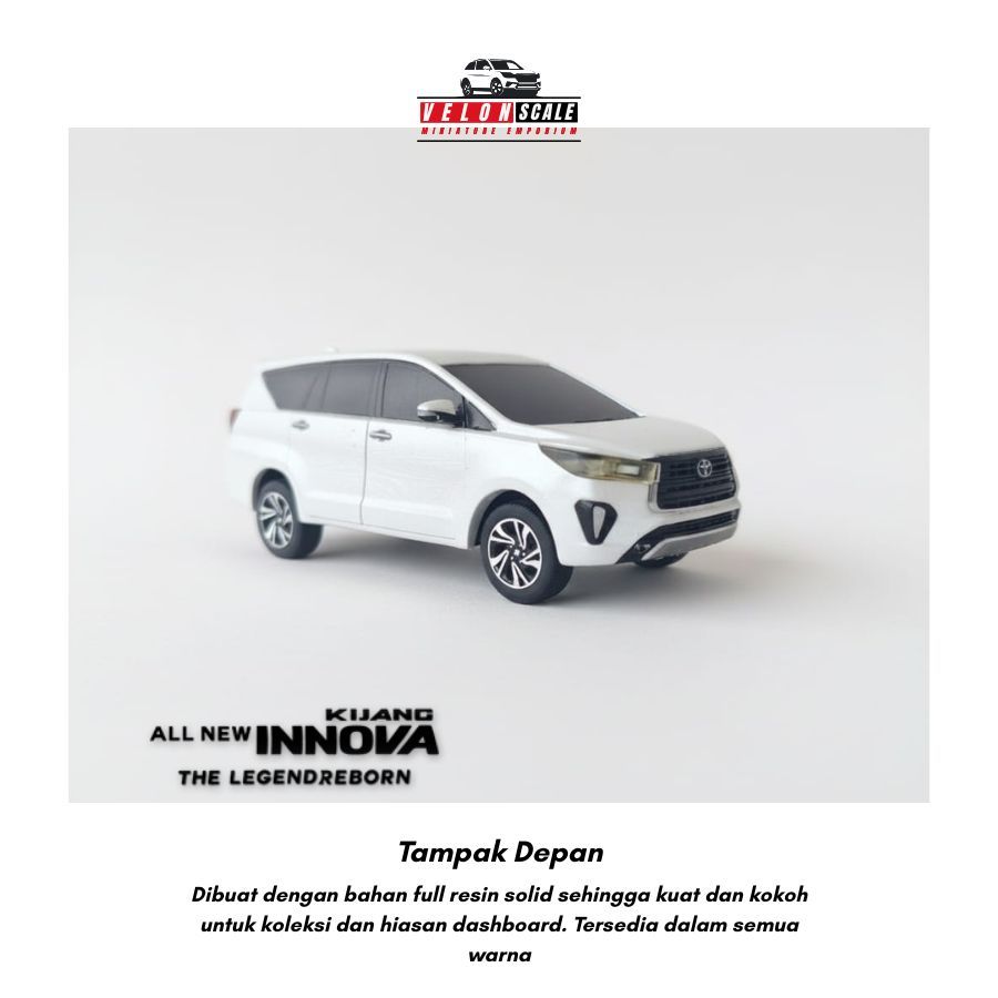 Diecast niatur 3D Print Toyota Innova Reborn 2018 - 2022 Skala 1:43 Full Custom dan plat nomor