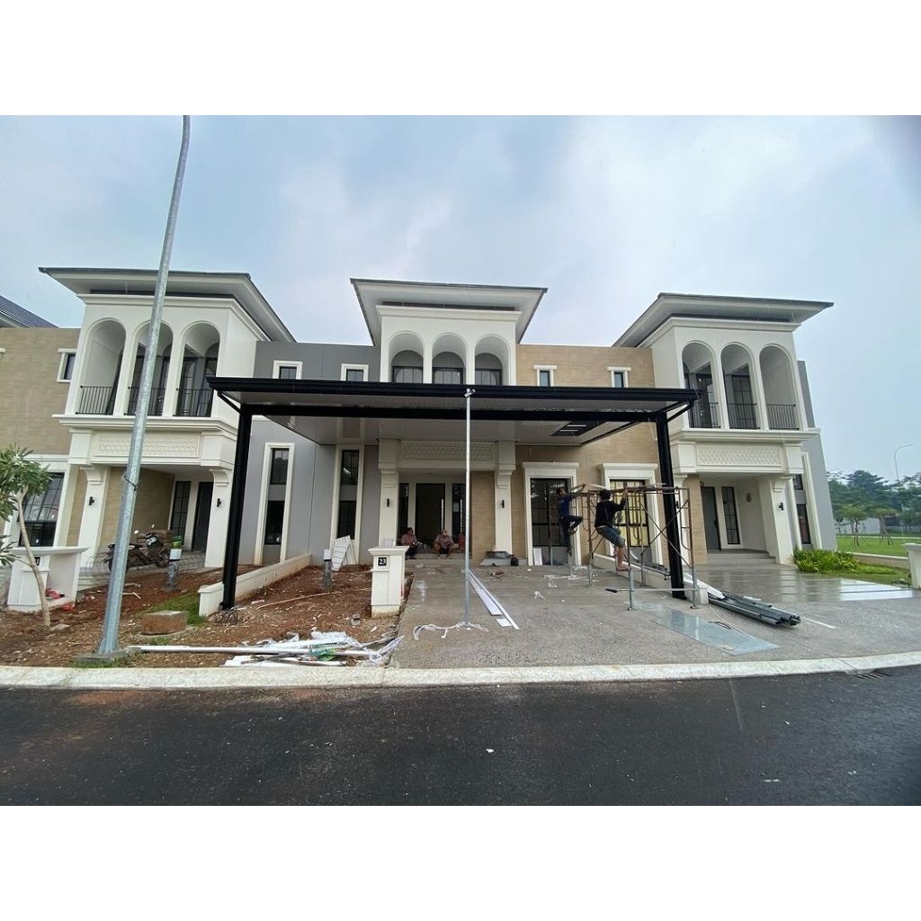 Kanopi Atap alderon kombinasi plafon pvc terpasang