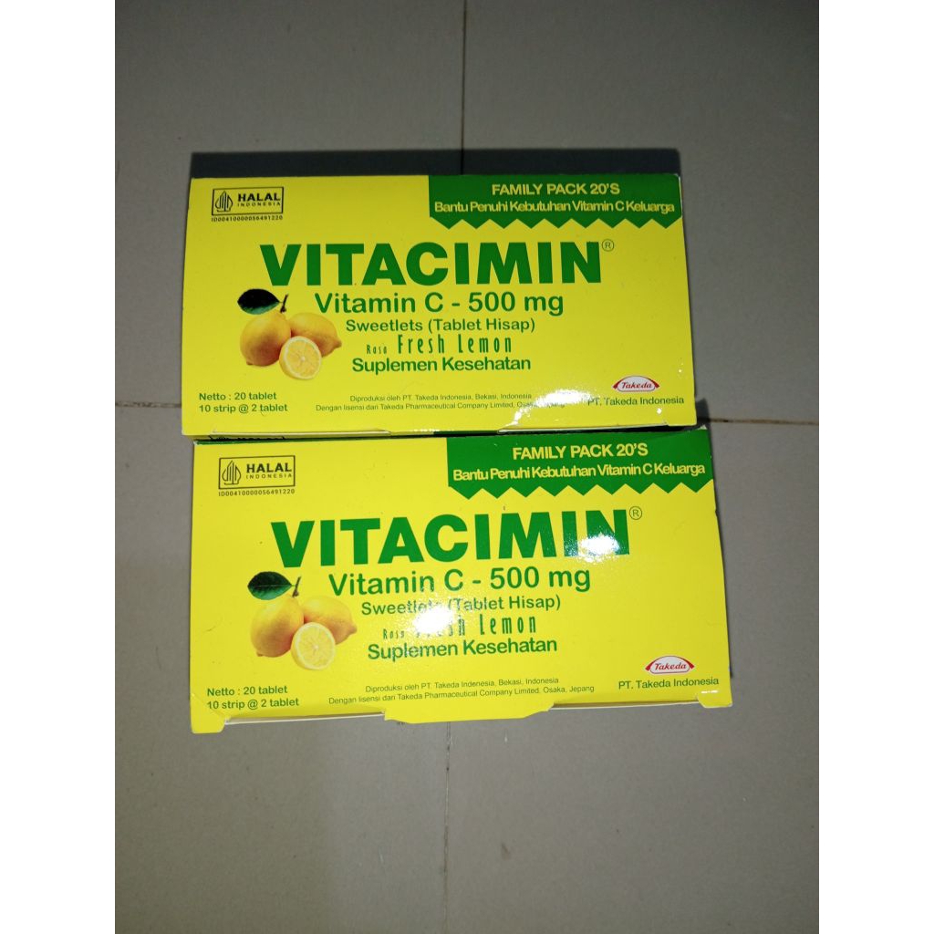 Vitacimin Box Isi 20 Tablet Vitamin C Vitacimin