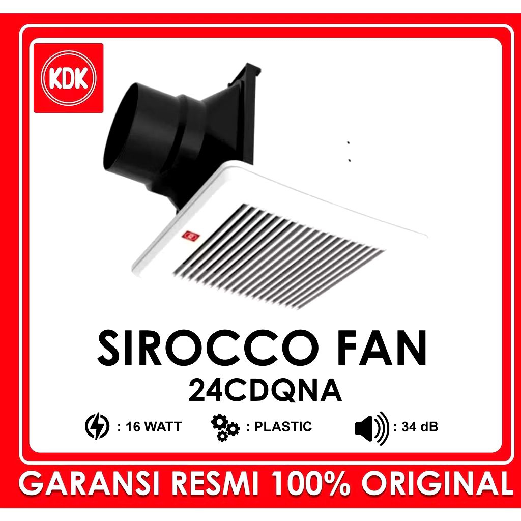 KDK Exhaust Fan Ceiling Sirocco 24CDQNA