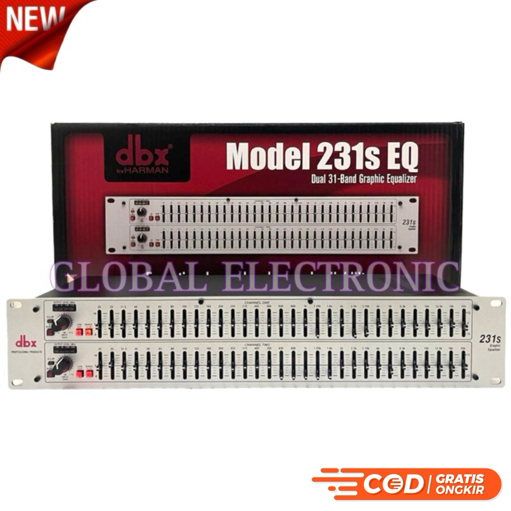 Equaliser DBX 231 S / DBX 231S EQ Silver 2 x 31 Channel Equaliser