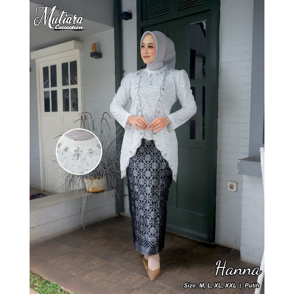 TK_Set kebaya Hana payet//kebaya payet//kebaya kutu baru hijab//kebaya mewah/kebaya wisuda