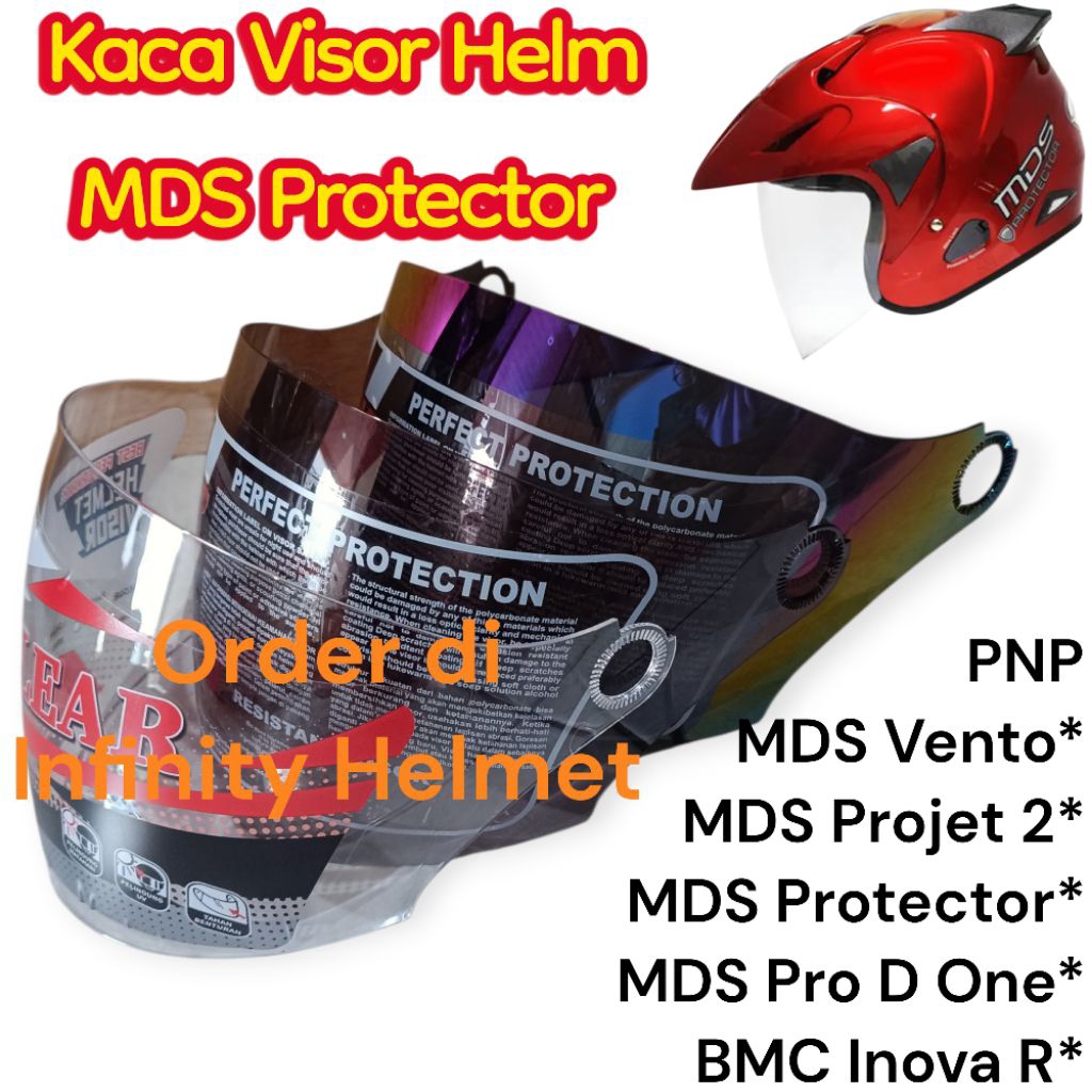 Kaca Visor Helm Protector Kaca MDS Protector PNP MDS Ventto MDS Projet 2