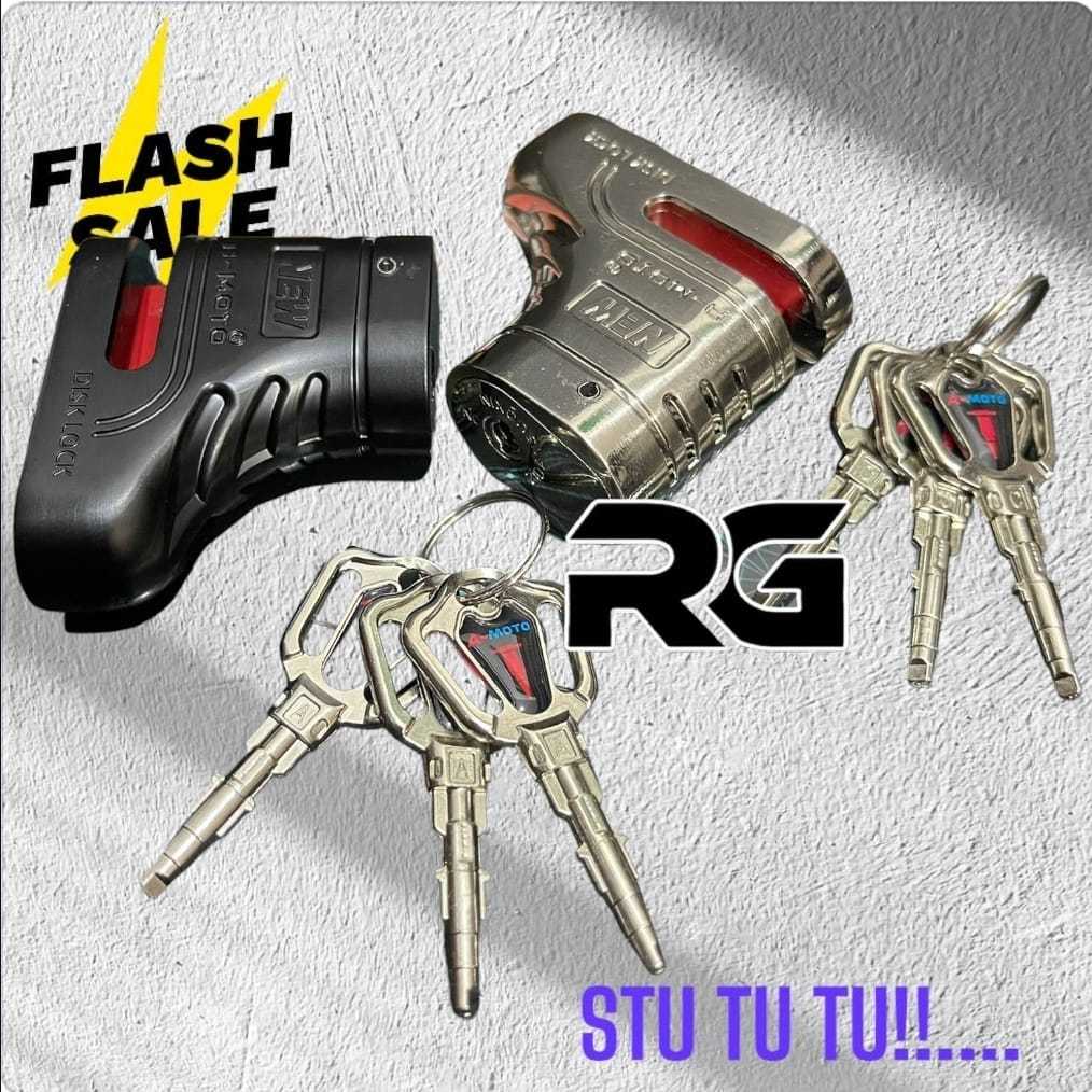 Stututu Kunci Gembok Cakram Motor Original bahan alloy (disc brake lock)