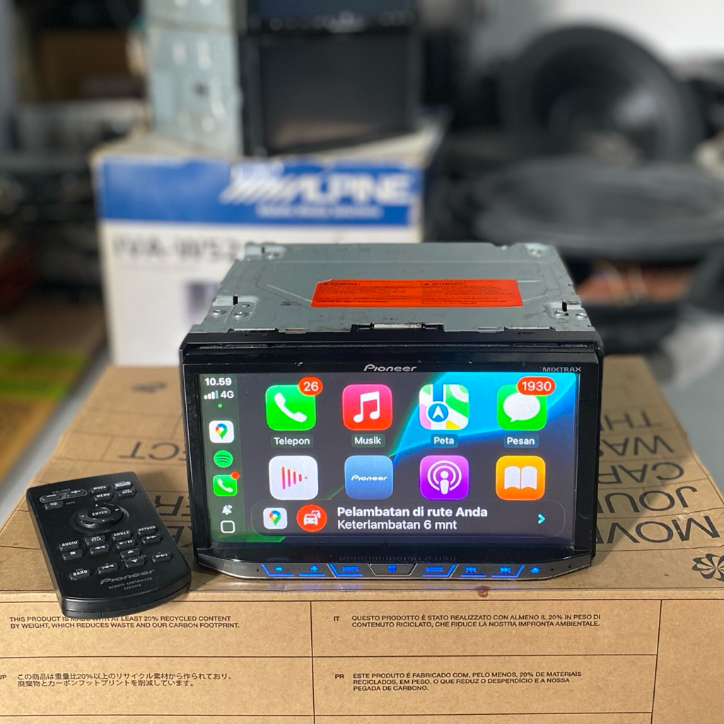 Head Unit merk pioneer avh-x8850bt apple carplay dan android auto