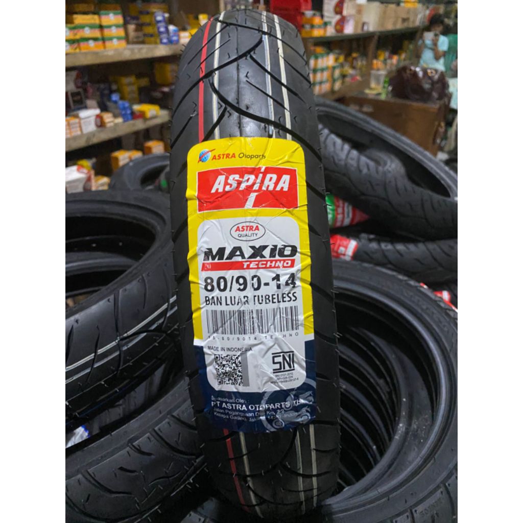 BAN LUAR TUBLES ASTRA, ASPIRA MAXIO  TECHNO 80/90-14 &90/90-14