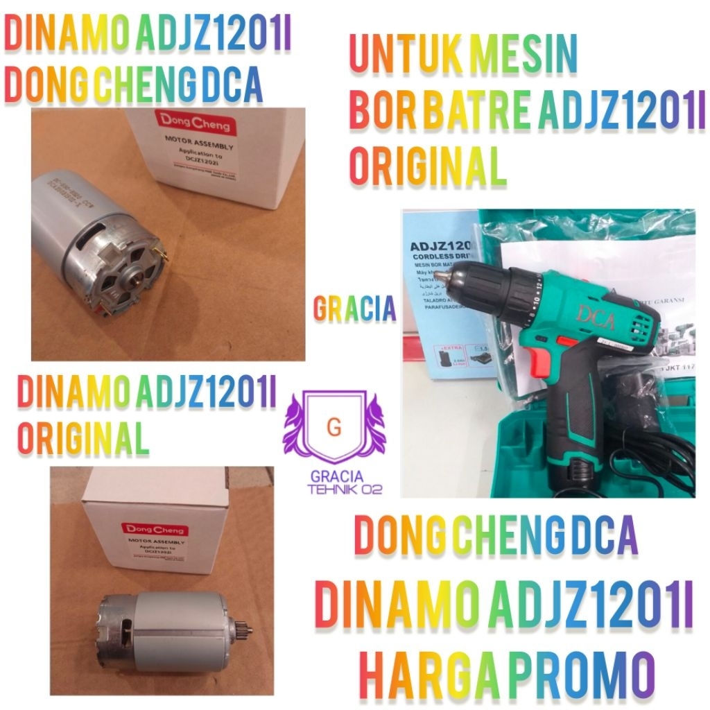 MOTOR DINAMO BOR BATRE DCA ADJZ1201i ORIGINAL DINAMO BOR CORDLESS DCA ADJZ1201i ORIGINAL DCA DONG CH