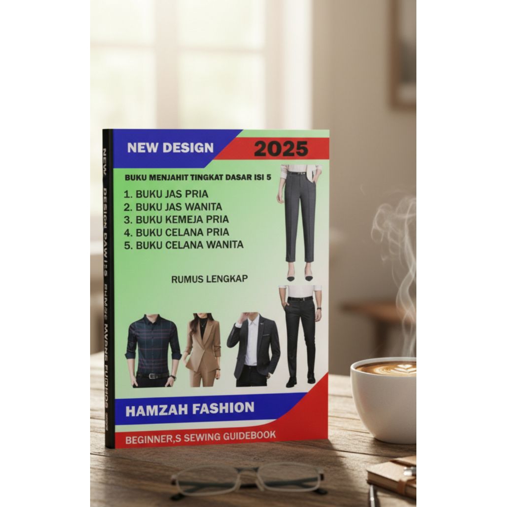 Buku pola jahit satu buku isi 5 buku lengkap panduan