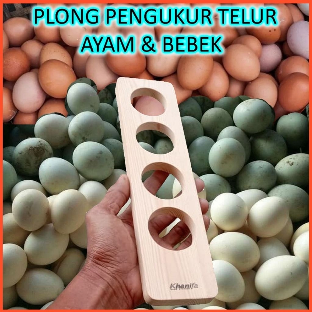 PLONG Telur Bebek>telur Ayam (LUBANG 4) Alat sortir telur bebek dan ayam>Alat ukur telur