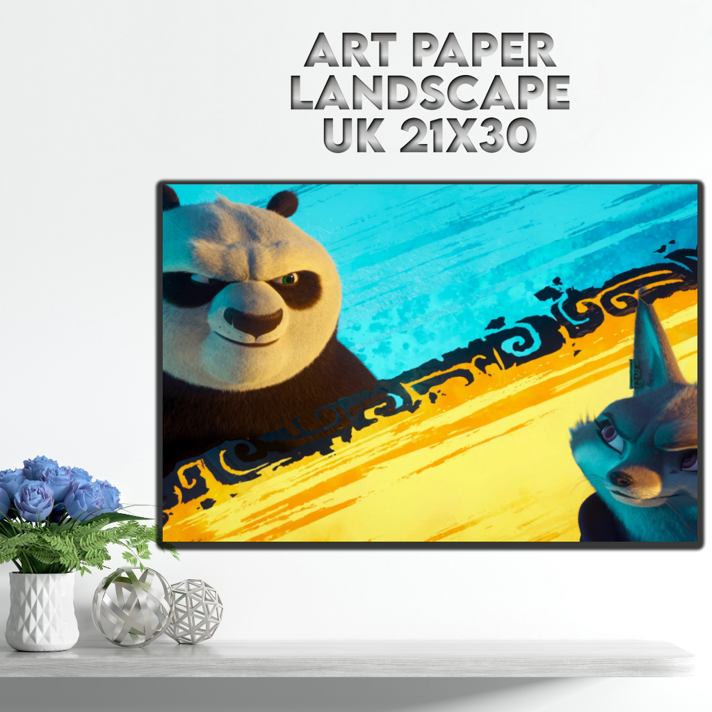 poster kungfu panda 4 art paper uk 21x30 include laminasi