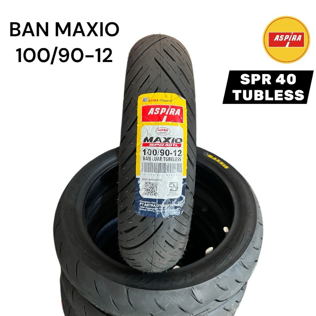 Ban Scoopy r12 Ukuran 100/90-12 Aspira Maxxio Tubless Ban Scoopy Donat R12 ukuran 100/90 Ban Scoopy 