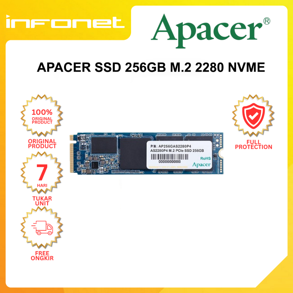 APACER SSD 256GB M.2 2280 NVME