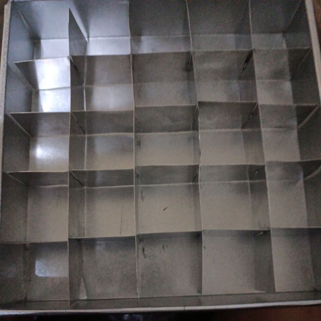 Loyang Sekat Brownies biasa, 20x20 cm isi 25 ~ 10x20 isi 10, 12, 15, 18 ~ Loyang Sekat Cake Potong