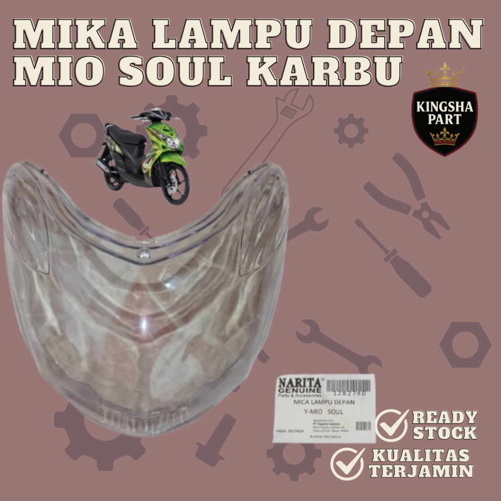 Mika Lampu Depan Mio Soul Karbu mika kaca depan mio soul karbu merek Narita