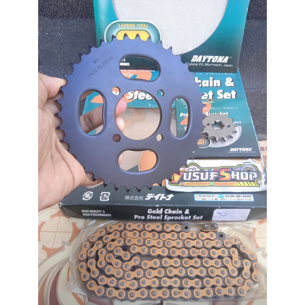 Gear Set Original Daytona Japan Satria Fu150 Ru120 428-14/40/130L