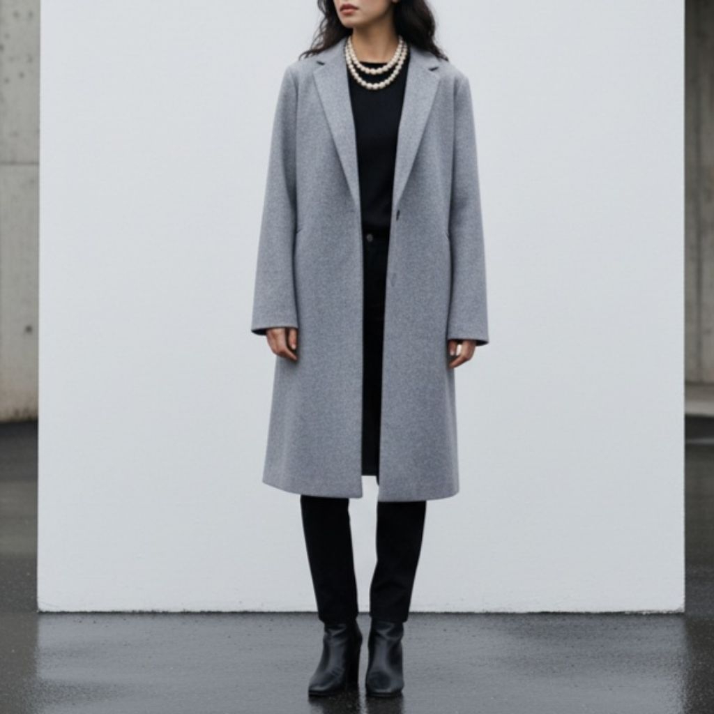 Preloved Zara Grey Coat Jacket