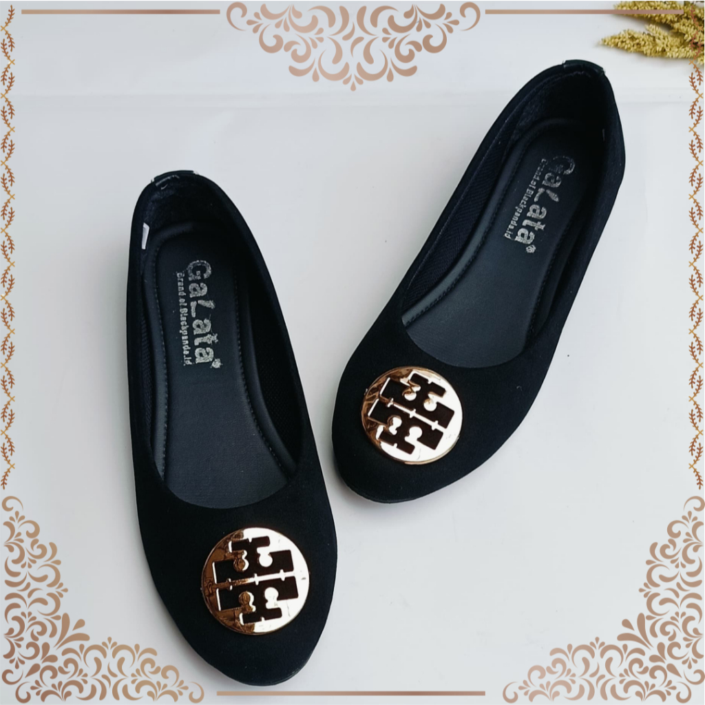 Black Panda Lake Bulat - Sepatu Black Panda Original - Flat Shoes Wanita
