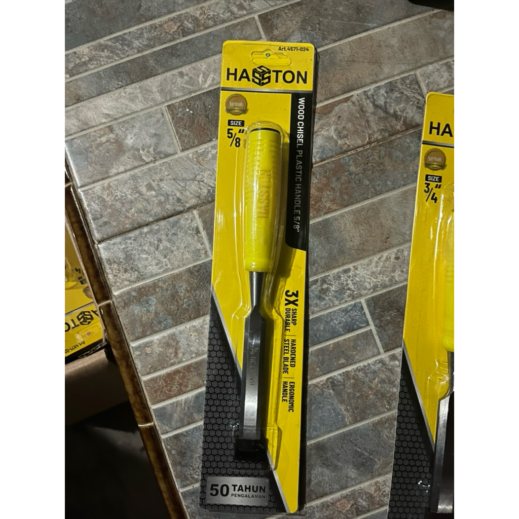 Pahat gagang fiber haston / TATAH KAYU HASSTON ORIGINAL 1 1/2 - 5/8 / HASSTON TATAH KAYU ANTI KARAT 