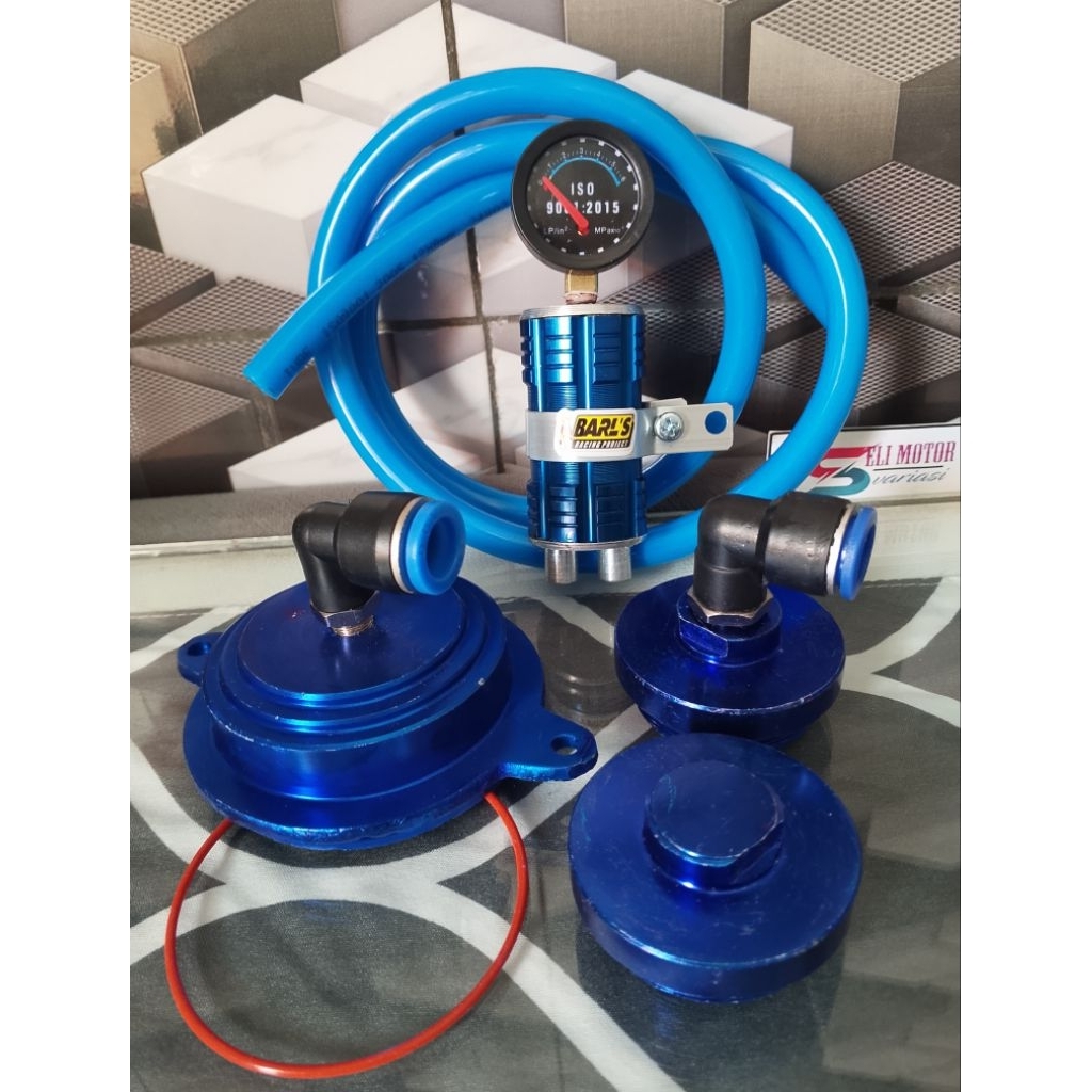 Tutup Noken Mio Tutup Klep Racing Yamaha Mio set Tabung Hawa CNC Indikator set Selang PU(PollyUretha