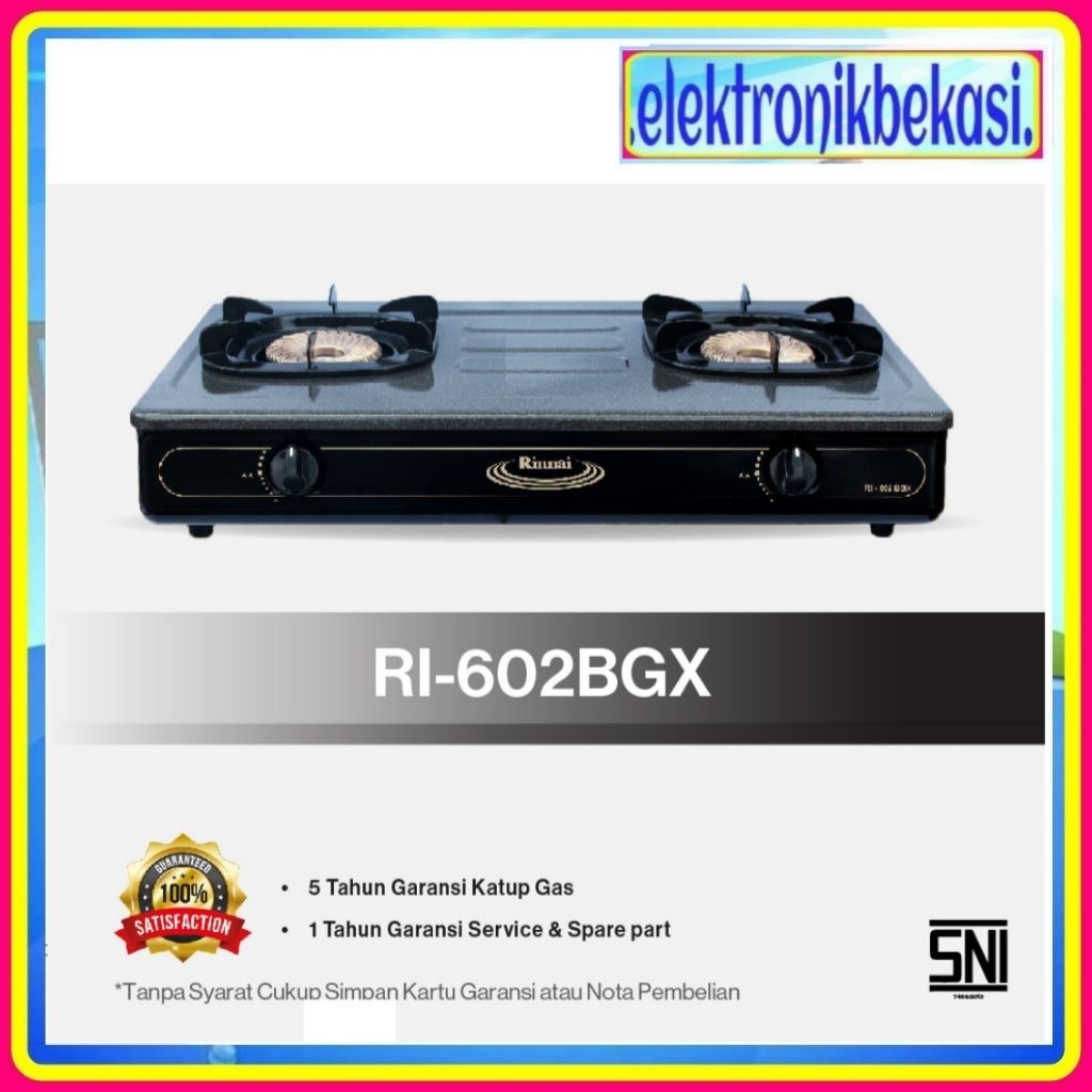 KOMPOR GAS RINNAI 602 BGX / KOMPOR GAS RINNAI 2 TUNGKU 602BGX / RINNAI RI-602BGX