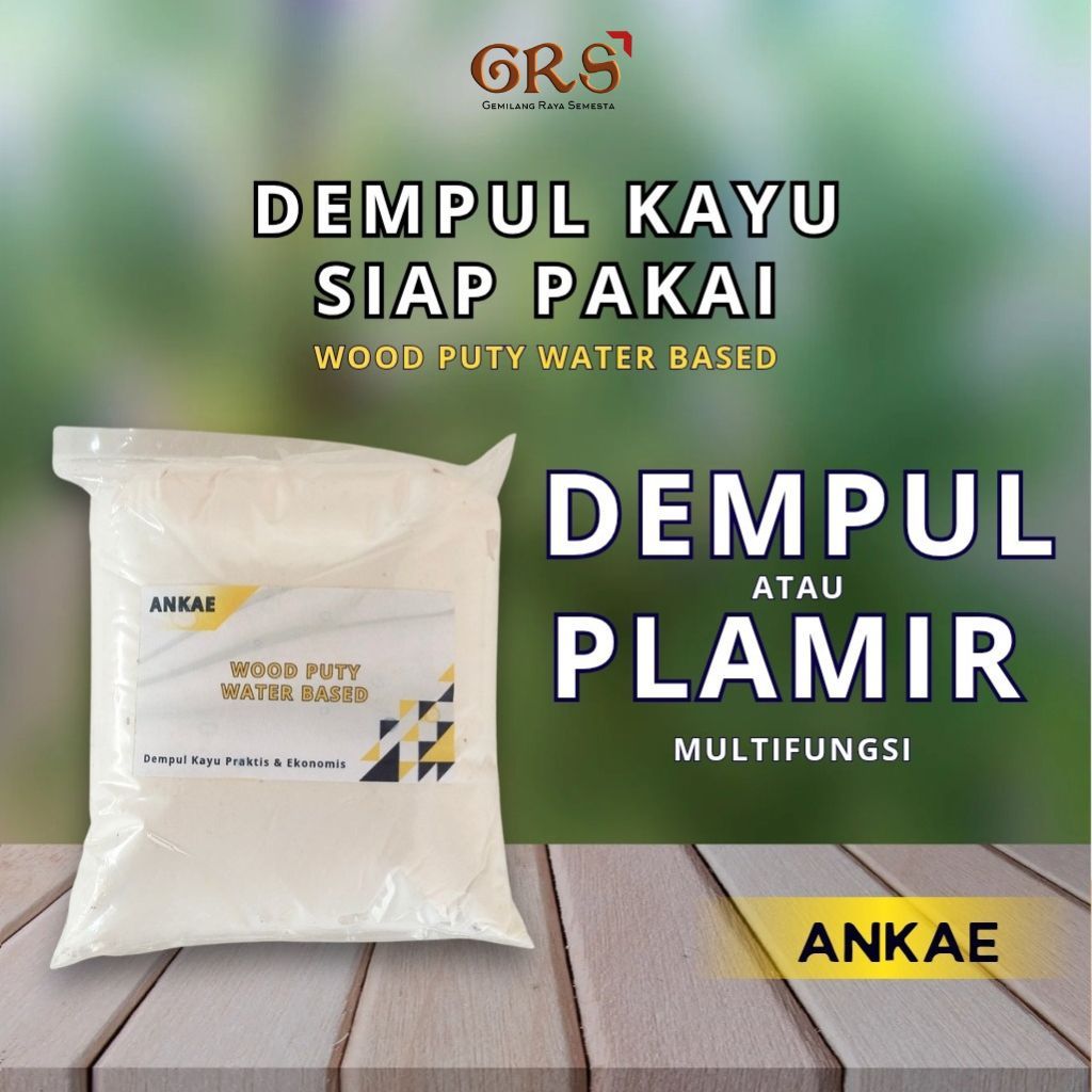 Dempul Kayu Siap Pakai Warna Putih 1kg Dempul Rotan Triplek Bambu Plamir Waterbased
