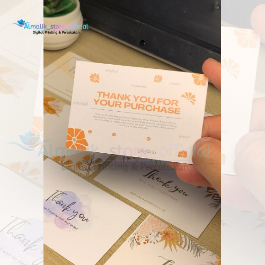 Cetak kartu ucapan terimakasih kartu undangan khitanan aqiqah reuni thanks card