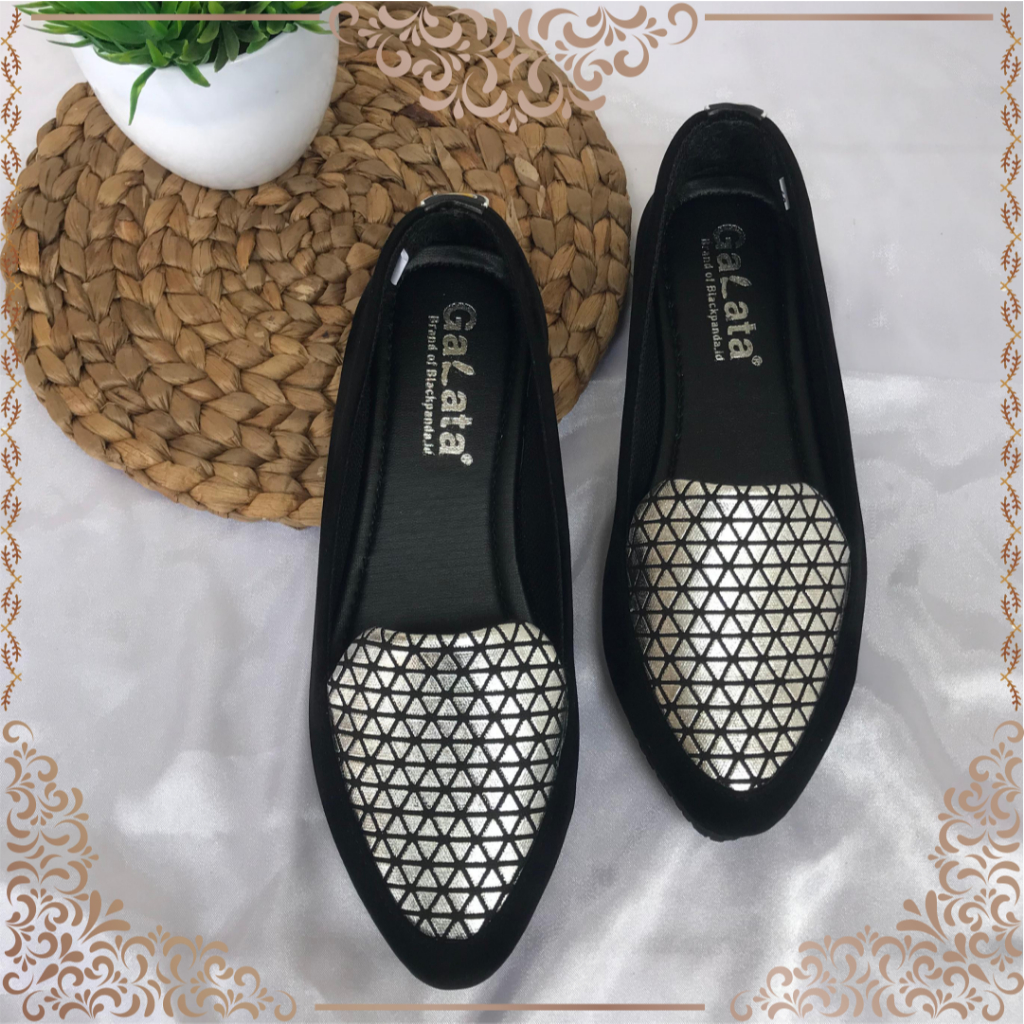 Black Panda Piramid - Sepatu Black Panda Original - Flat Shoes Wanita