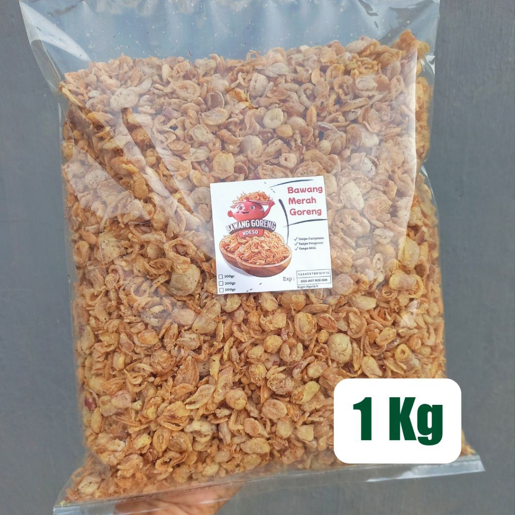 Bawang Goreng 1 Kg . Bawang Goreng Lapis Tepung