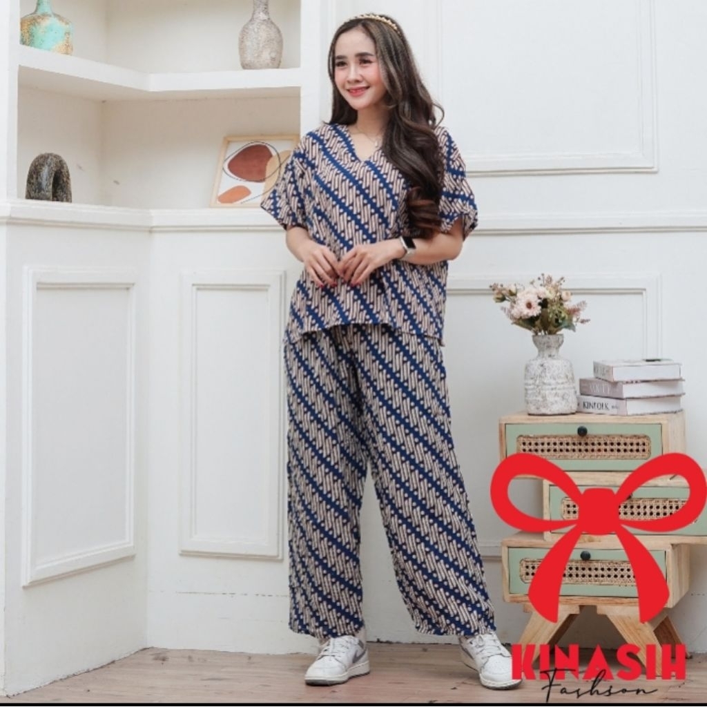 Setelan Wanita Jumbo Rayon Motif Batik Modern – Adem, Nyaman, dan Modis Dipakai Harian