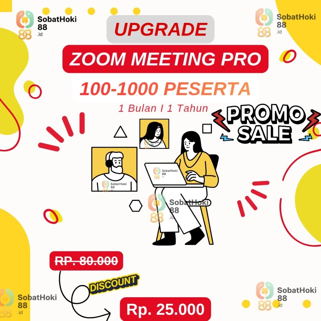 [BUY 1 GET 1 FREE] I UPGRADE ZOOM MEETING PRO 100 500 1000 PESERTA 1 BULAN I 1 TAHUN I FULL GARANSI 