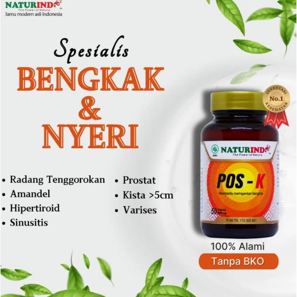 Obat Herbal Benjolan Leher Hernia Gondok Amandel Ampuh Pos - K Naturindo - POS K