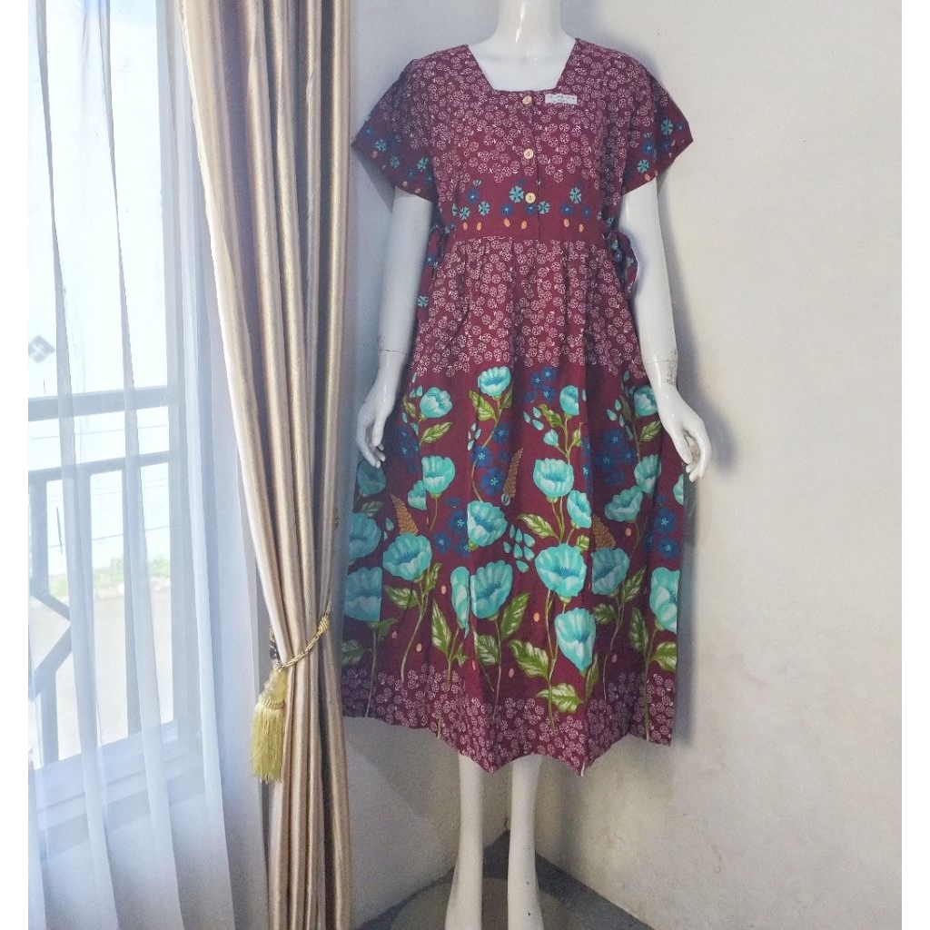 Batik H.A.P Daster Chibi Lengan Pendek Panjang Semata Kaki Busui Friendly