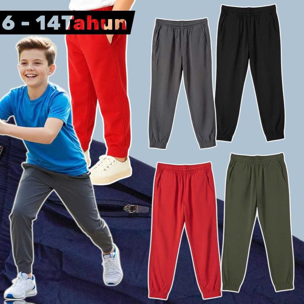 Celana Panjang Jogger All in Motion Fashion Anak Laki Laki Branded Original 4- 14Tahun 3539