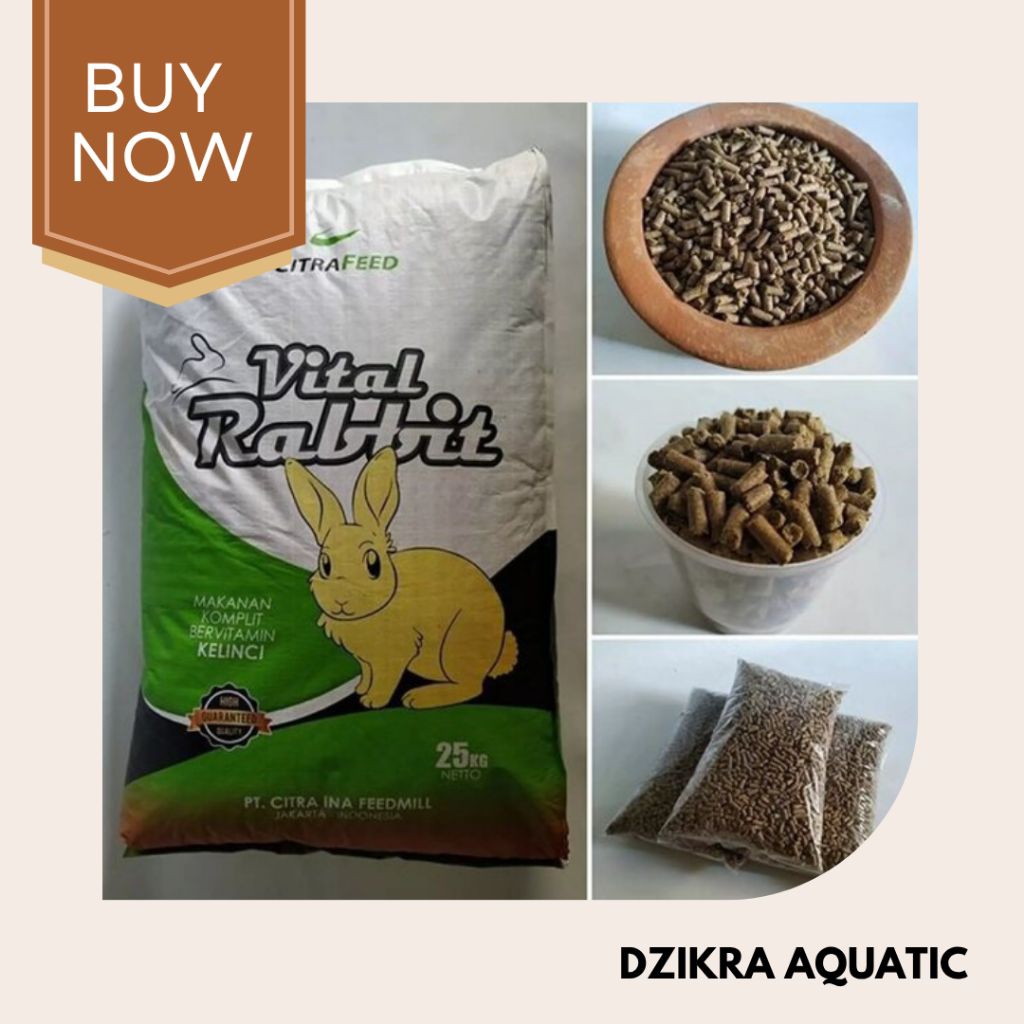 Pelet Voer Pur Pakan Makanan Kelinci Repack