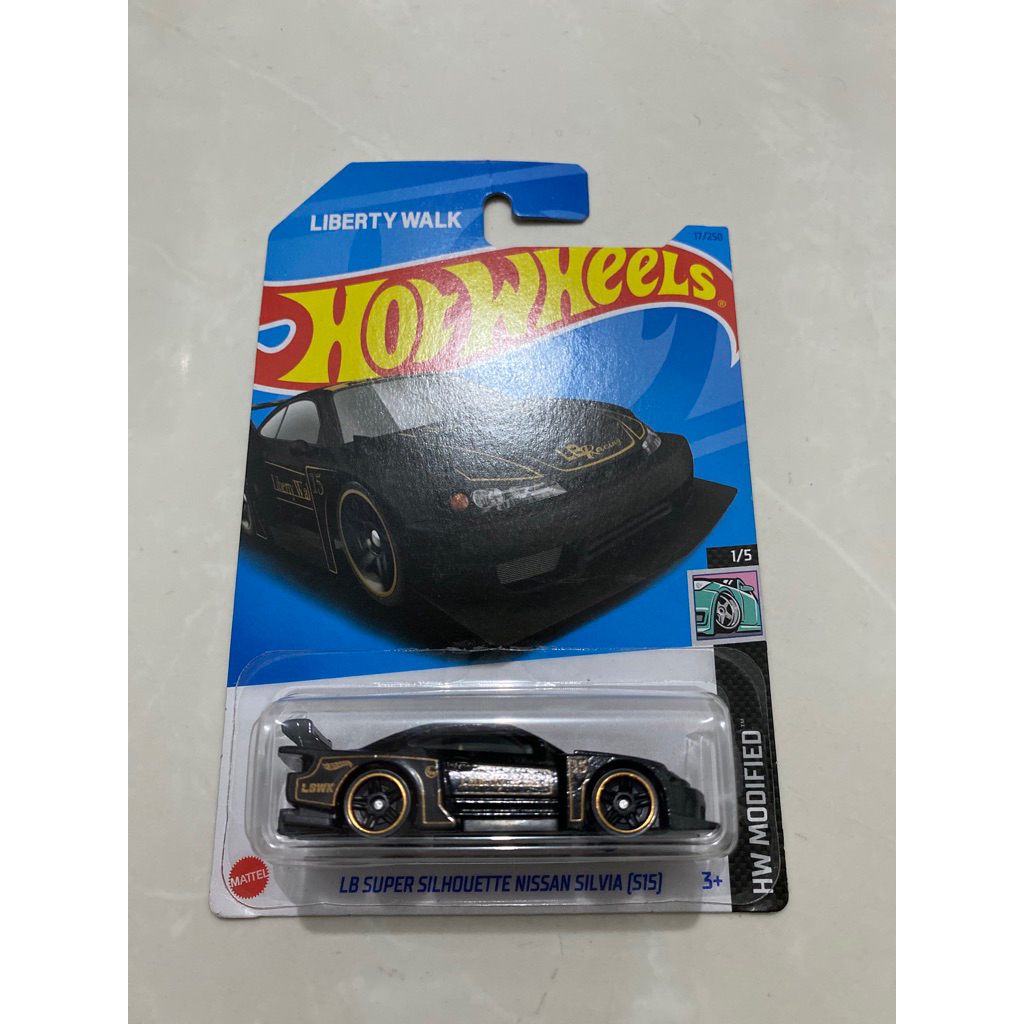 HOT WHEELS S15 LBWK HITAM JAPAN CARD