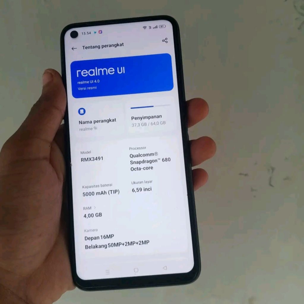 LCD Ori Asli Copotan Realme 9i / Realme 8i / Narzo 50 Fullset Touchscreen