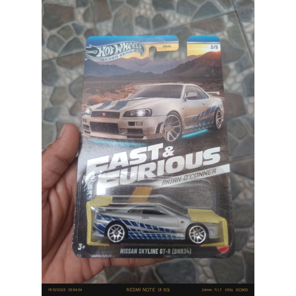 Hot Wheels Nissan Skyline GT-R BNR34 R34 Fast and Furious Brian