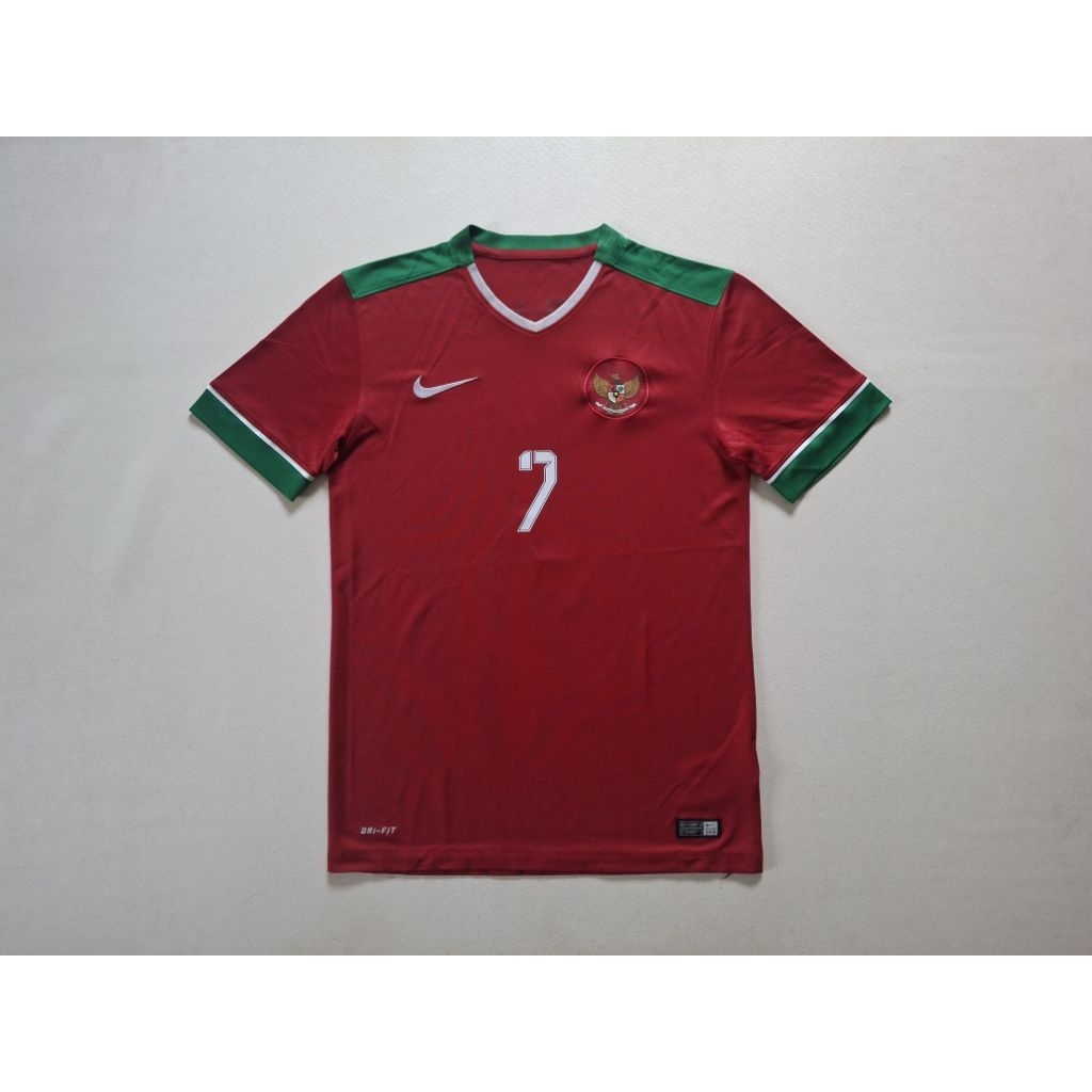 JERSEY BOLA TIMNAS INDONESIA HOME TAHUN 2014-2016 BOAZ ORIGINAL 100%
