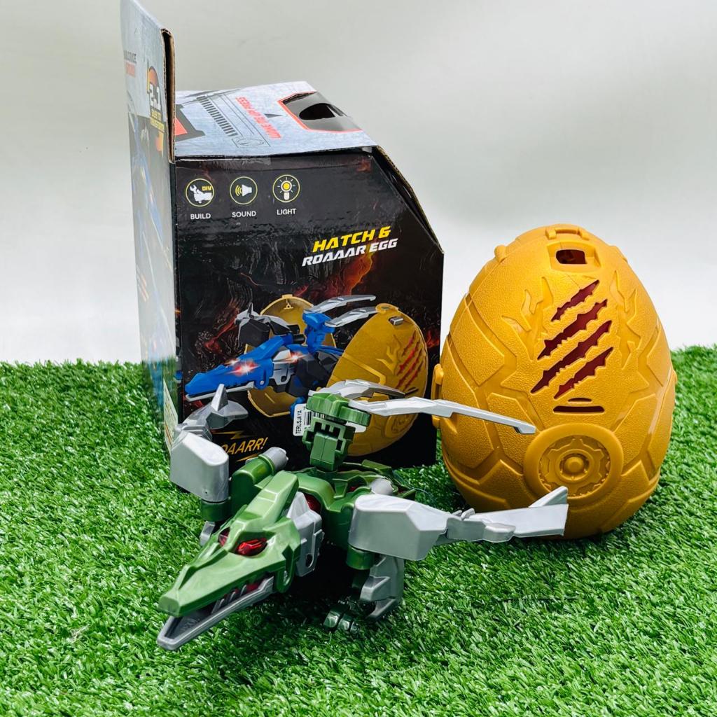 TERUS JAYA TOYS Mainan Anak Robot Dinosaurus Telur - Egg Dinosaurus Robot Transformer