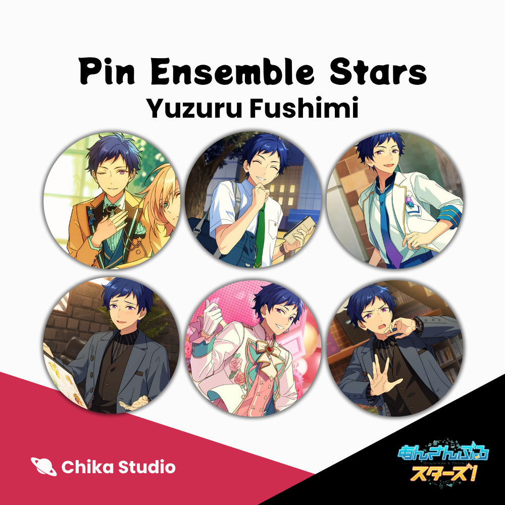 [Fan Merch] Pin Button Peniti Ensemble Stars - Yuzuru Fushimi Part 2 | 25mm 32mm 44mm 58mm 75mm