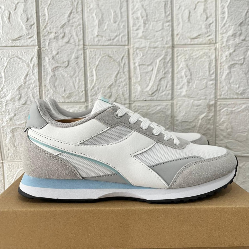 SEPATU DIADORA WANITA DIADORA MANLEY WHITE GREY CASUAL SNEAKER SPORTY RUNNING COD ORIGINAL