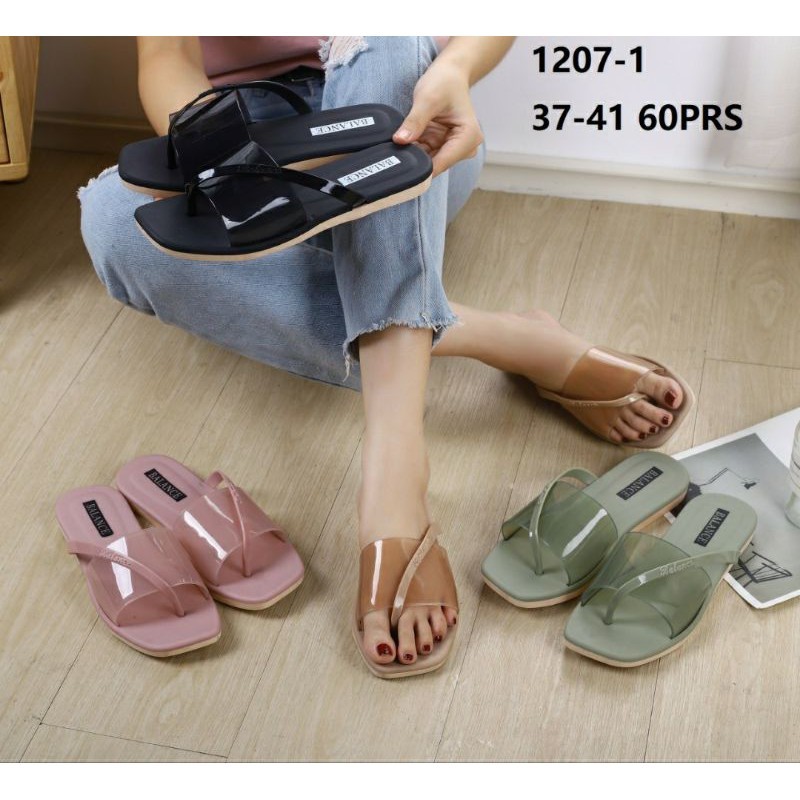 sandal wanita jelly SILANG Balance  sandal karet balance cewek perempuan anti slip dan ringan