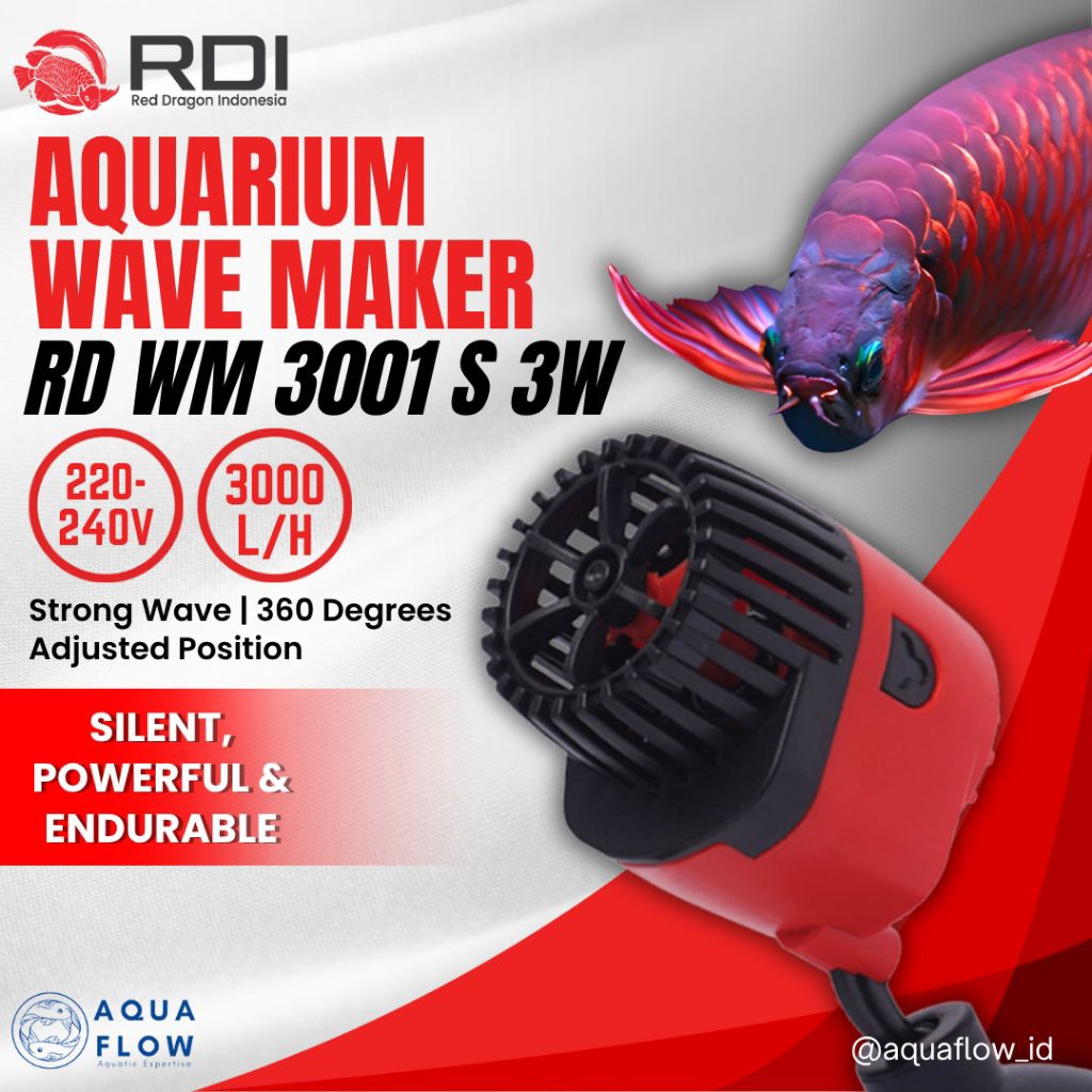 RDI Aquarium Wave Maker RDI RD WM 3001 S 3000L/H /Sirkulasi Air/Sirkulasi Aquarium/Sirkulasi Kotoran
