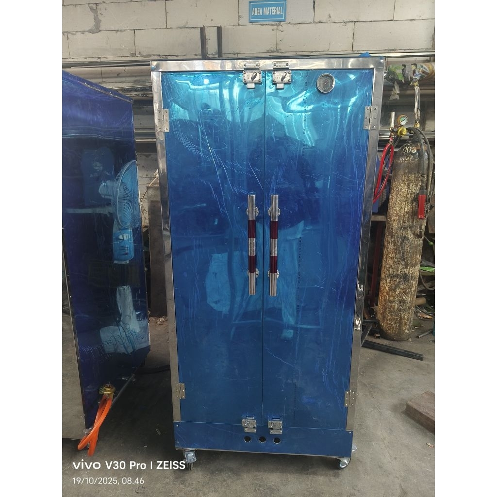 Pengering Food Tray (Ompreng) MBG - Kapasitas 72 Pcs Stainless Steel