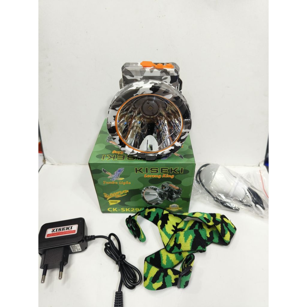 Kiseki CK-SK299X Loreng King 300Wat / Headlamp Jumbo Lighc 300W Cahay Putih Terang Model Baru