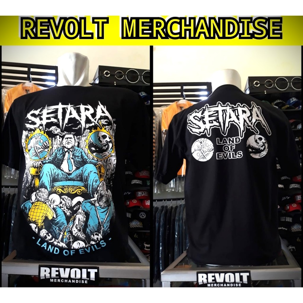 kaos band setara (land of evils), T-shirt setara, kaos band punk