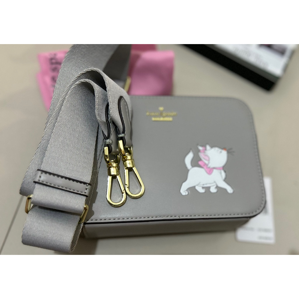 PRELOVED CAMERA BAG KATE SPADE CAT GREY